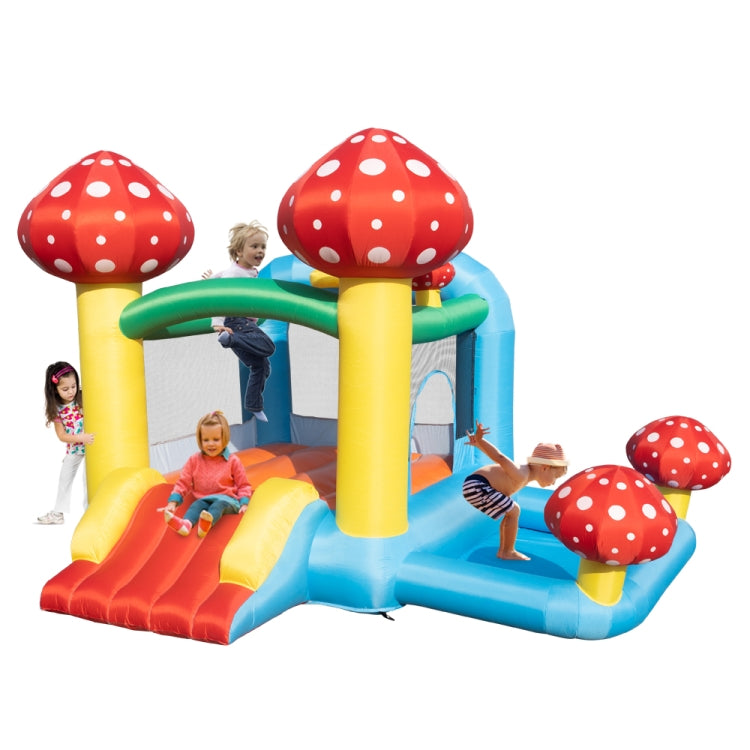 [US Warehouse] Inflatable Mushroom Trampolines with Pool & Slide, Size: 122x106x87 inch