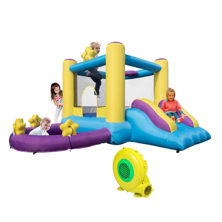 [US Warehouse] Inflatable Star Trampolines with Pool & Slide & Air Blower, Size: 83x106x95 inch