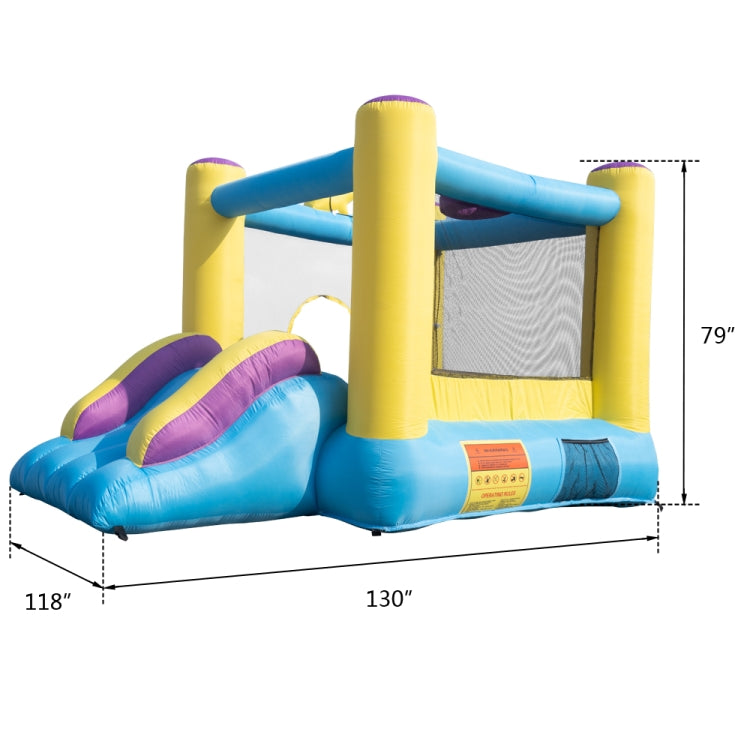 [US Warehouse] Inflatable Star Trampolines with Pool & Slide & Air Blower, Size: 83x106x95 inch