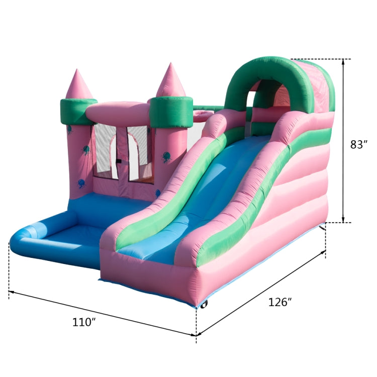 [US Warehouse] Inflatable Jellyfish Trampolines with Pool & Slide, Size: 110x126x83 inch
