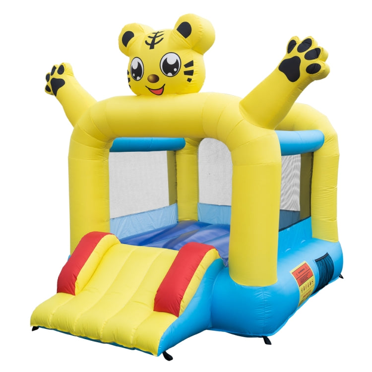 [US Warehouse] Inflatable Tiger Trampolines with Slide, Size: 83x106x95 inch
