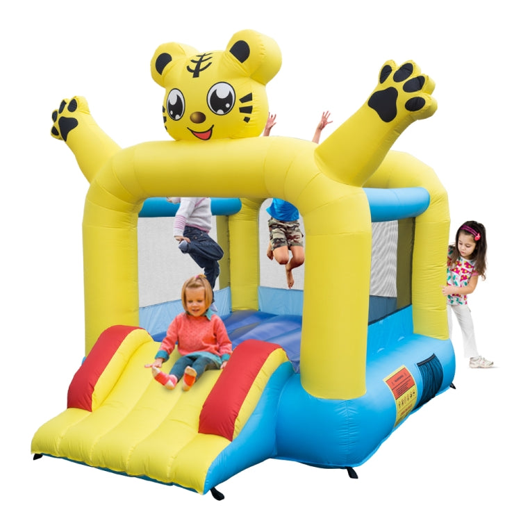 [US Warehouse] Inflatable Tiger Trampolines with Slide, Size: 83x106x95 inch