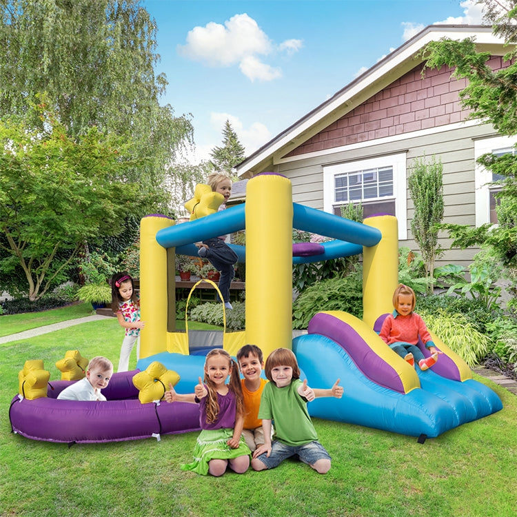 [US Warehouse] Inflatable Star Trampolines with Pool & Slide, Size: 118x130x79 inch