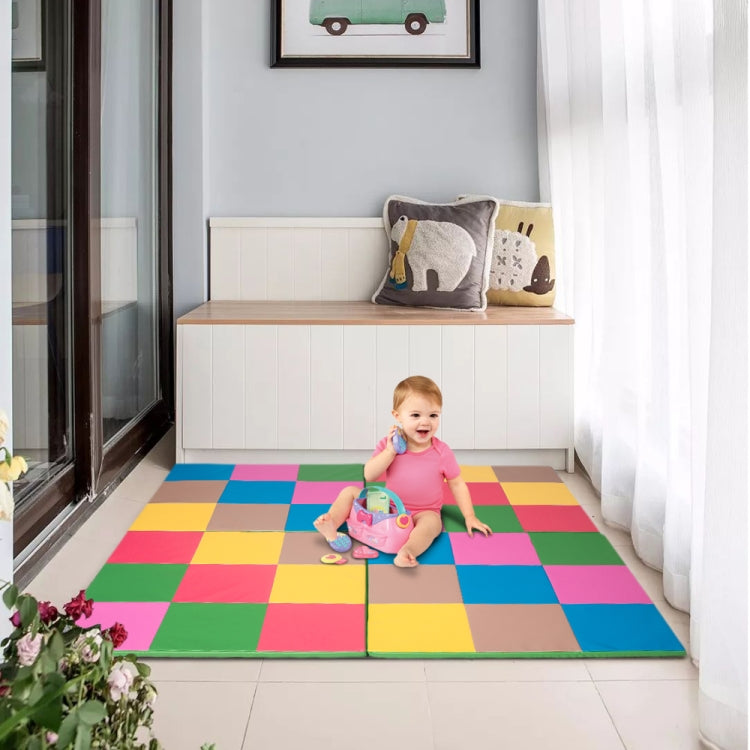 [US Warehouse] Colorful Portable Foldable Gymnastic Mat, Size: 146x146x3cm