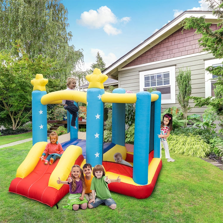 [US Warehouse] Inflatable Star Trampolines with Slide, Size: 102x106x87 inch