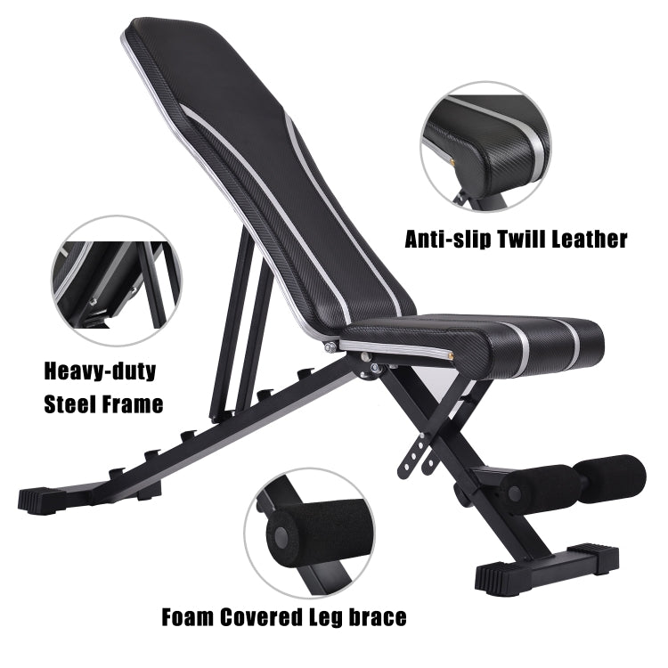 [US Warehouse] Adjustable Flat Incline Utility Weight Bench Exercise Abdominal Chair Fitness Equipment