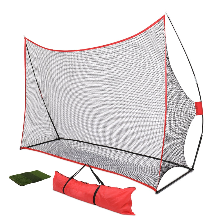 [US Warehouse] 10x7 inch Portable Outdoor Golf Training Net with Strike Pad (Red)