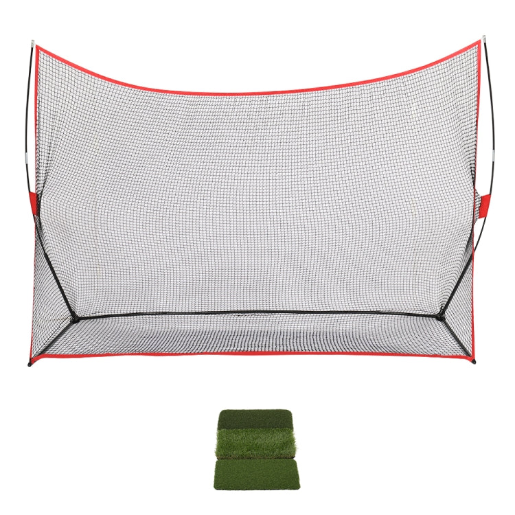 [US Warehouse] 10x7 inch Portable Outdoor Golf Training Net with Strike Pad (Red)