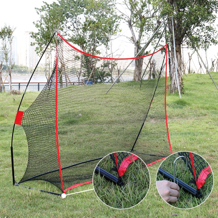 [US Warehouse] 10x7 inch Portable Outdoor Golf Training Net with Strike Pad (Red)