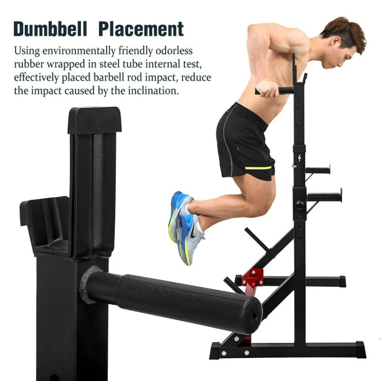 [US Warehouse] Home Gym Adjustable Barbell Rack, Max Load: 550LBS