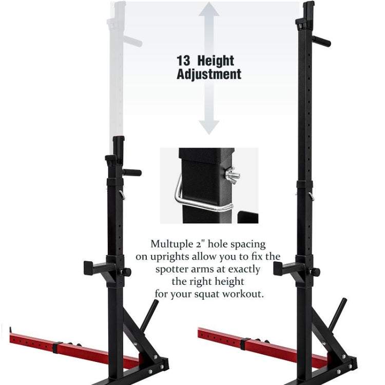 [US Warehouse] Home Gym Adjustable Barbell Rack, Max Load: 550LBS