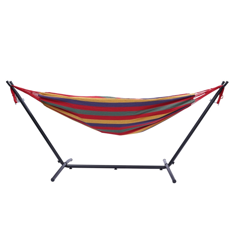 [US Warehouse] 112 inch Large Size Double Classic Hammock with Carrying Pouch (Red Stripes)