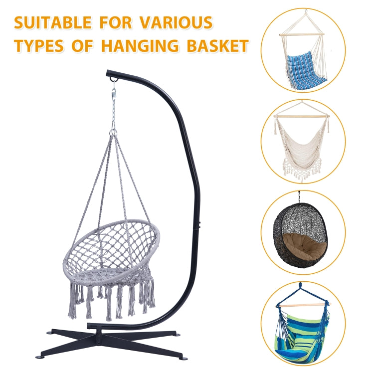 [US Warehouse] C-type X-base Metal Hanging Chair Frame for Hammock