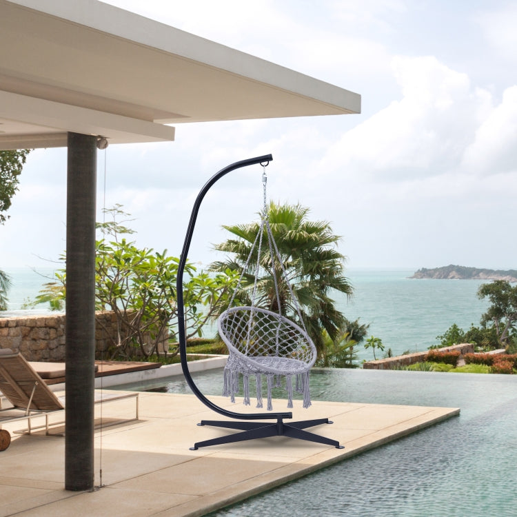 [US Warehouse] C-type X-base Metal Hanging Chair Frame for Hammock