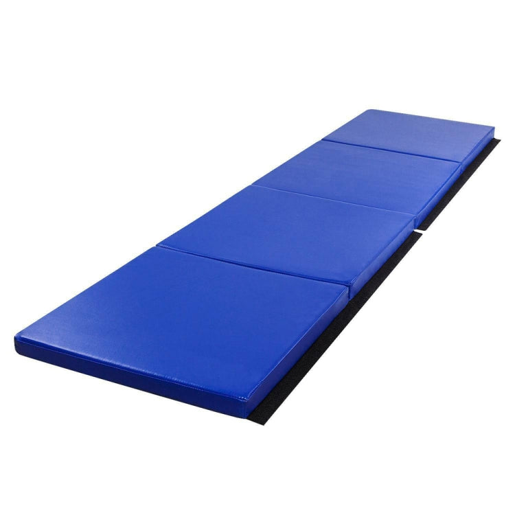 [US Warehouse] Foldable PVC EVA Exercise Yoga Gymnastics Mat, Size: 120x240x5cm (Blue)