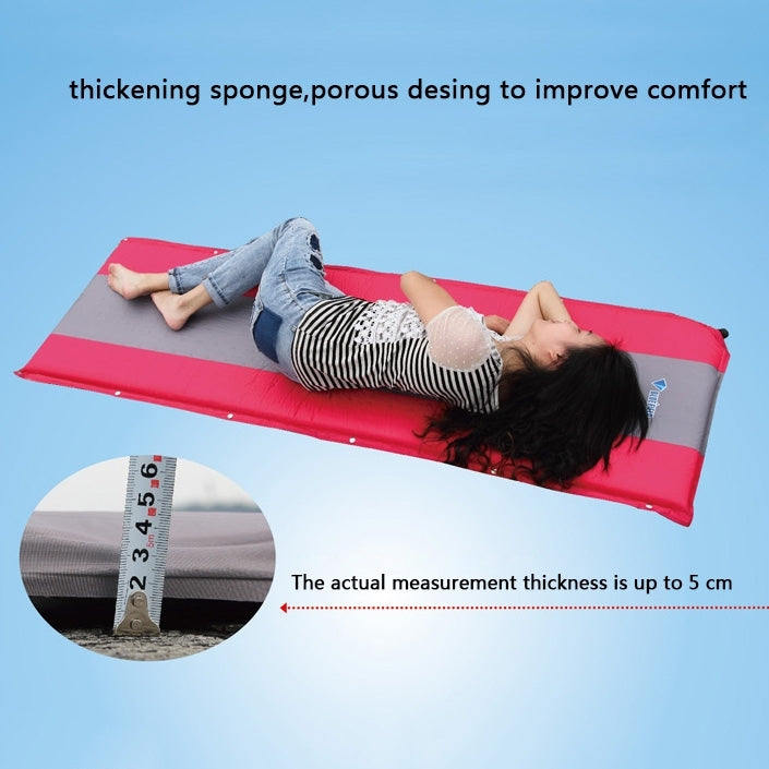 Outdoor Camping Mat Tent Moisture-Proof Mattress Bed Multiple Holes Breathable Thicker Sponge Folding Sleeping Pad Automatic Inflatable Mat, Size: 185x55x5cm