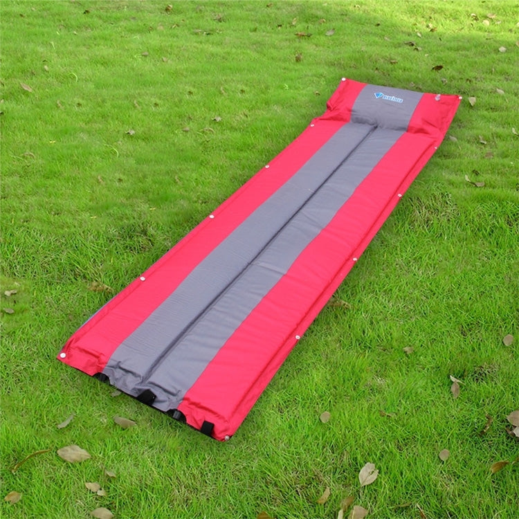 Outdoor Camping Mat Tent Moisture-Proof Mattress Bed Colorful Folding Sleeping Pad Automatic Inflatable Mat with Pillow, Size: 183x55x3cm