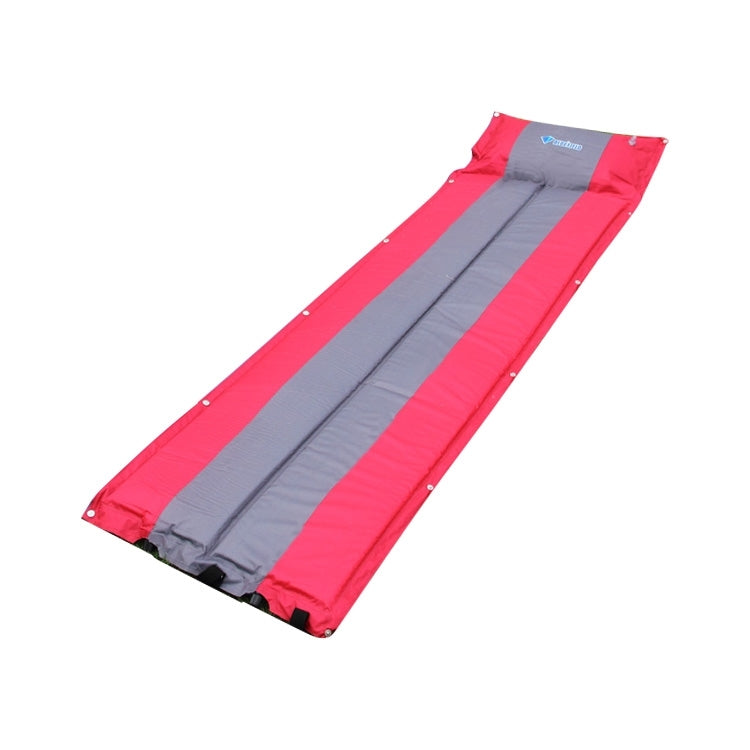 Outdoor Camping Mat Tent Moisture-Proof Mattress Bed Colorful Folding Sleeping Pad Automatic Inflatable Mat with Pillow, Size: 183x55x3cm