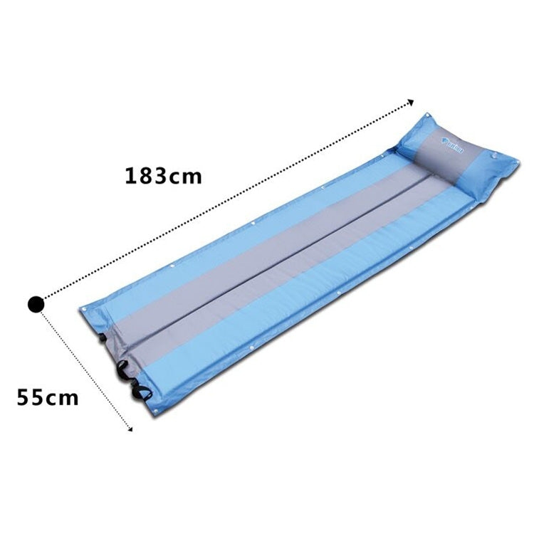 Outdoor Camping Mat Tent Moisture-Proof Mattress Bed Colorful Folding Sleeping Pad Automatic Inflatable Mat with Pillow, Size: 183x55x3cm