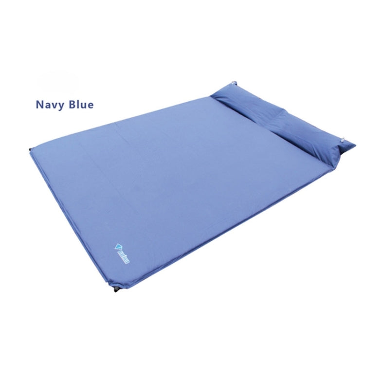 Outdoor Camping Mat Tent Moisture-Proof Mattress Bed Folding Sleeping Pad Double Automatic Inflatable Mat with Pillow, Size: 185x130cm