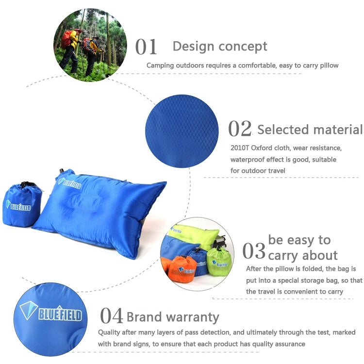 Outdoor Camping Travel Tent Pillow Folding Sleeping Automatic Inflatable Pillow, Size: 32x52x13cm
