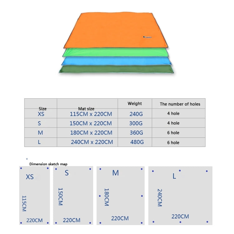 Outdoor Oxford Cloth Camping Mat Tent Blanket Sun Pergola Shelter Awning Picnic Mattress Camping Cushion, XS Size: 115x220cm