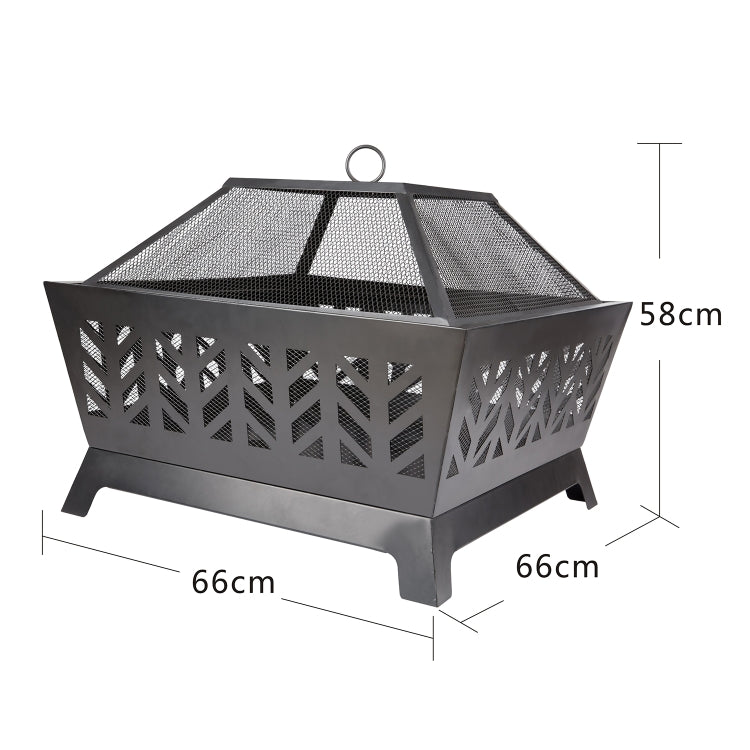 [US Warehouse] Outdoor Camping Beach Bonfire Picnic Garden Steel Wood Burning Fire Pit