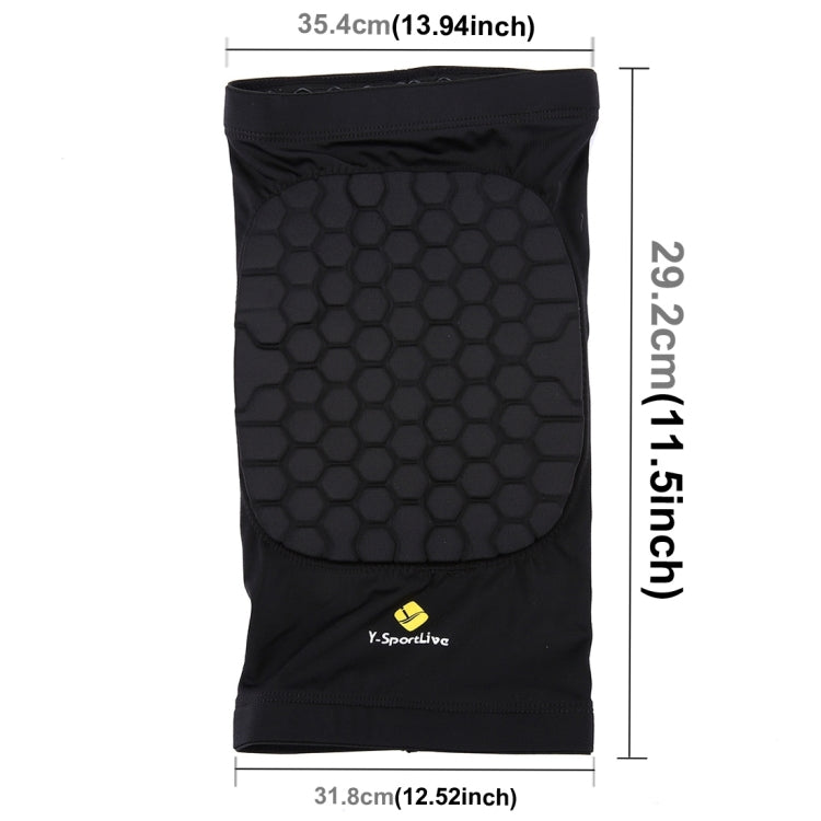 1 PC Beehive Shaped Sports Collision-resistant Lycra Elastic Knee Support Guard, Short Version, Size: L(Black)
