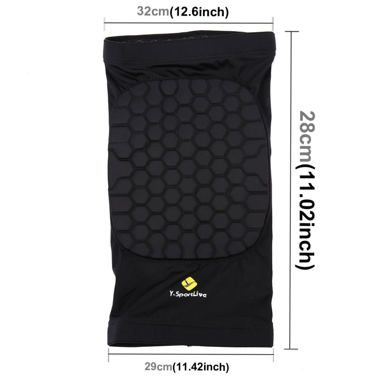 1 PC Beehive Shaped Sports Collision-resistant Lycra Elastic Knee Support Guard, Short Version, Size: M(Black)