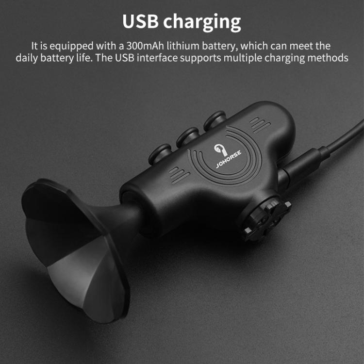 Electronic Cycling Bell Handlebar Horns Rechargeable Electric Bell Waterproof Adjustable Siren  - Black