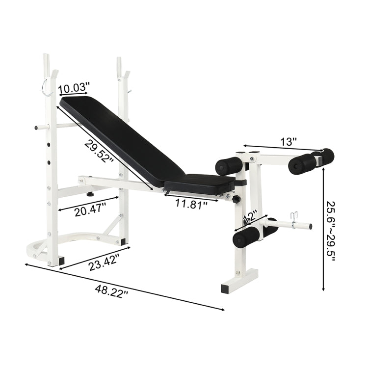 [US Warehouse] Steel Adjustable Weightlifting Bed Multifunctional Sit-up Bench