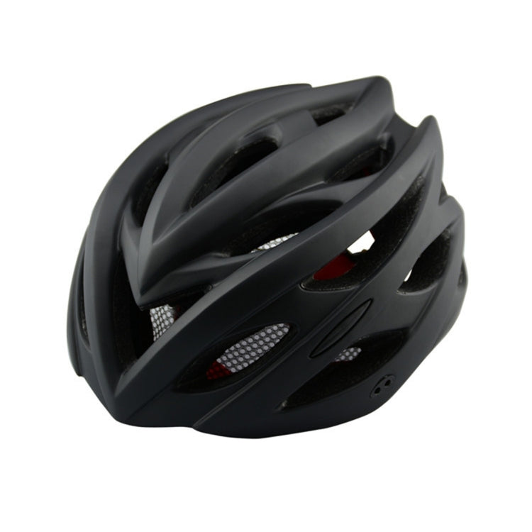 Outdoor Sports Mountainbiking Unibody Protective Helmet with LED Light, Suitable Head Circumference: 55 - 61 cm(Black)