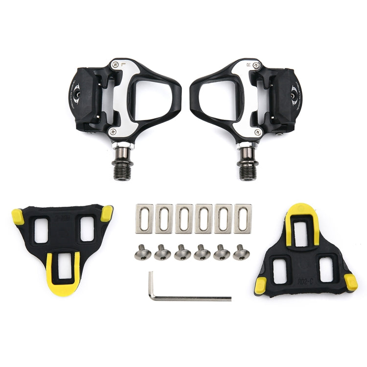 1 Pair Road Bike RD2 Locking Aluminum Alloy Platform Pedals CNC Steel Axle 9/16 inch for Bike MTB BMX