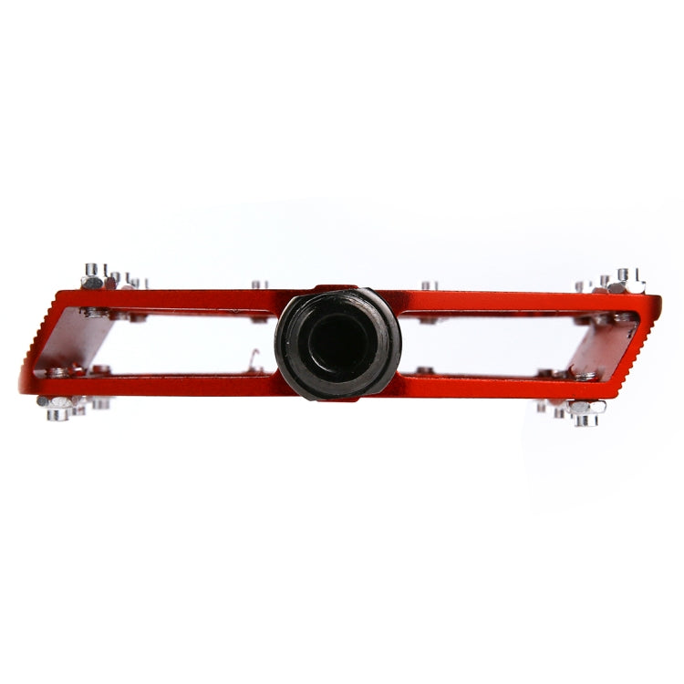 1 Pair M2 Aluminum Alloy Platform Pedals CNC Steel Axle 9/16 inch for Bike MTB BMX(Red)
