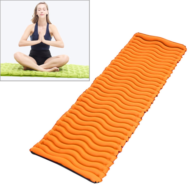 Outdoor Camping Inflatable Cushion Ultra Light TPU Air Mattress, Size: 190x57x5cm, Style: Wave