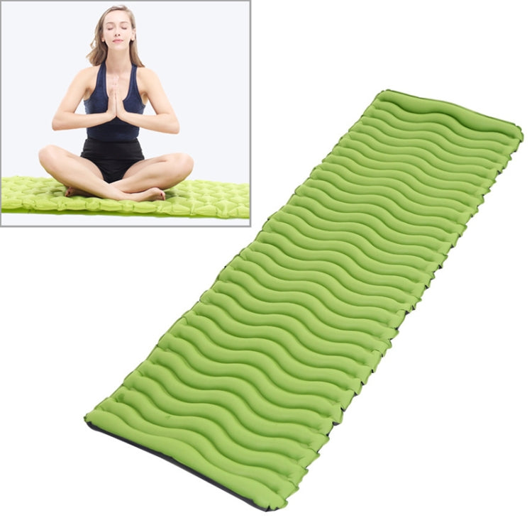 Outdoor Camping Inflatable Cushion Ultra Light TPU Air Mattress, Size: 190x57x5cm, Style: Wave