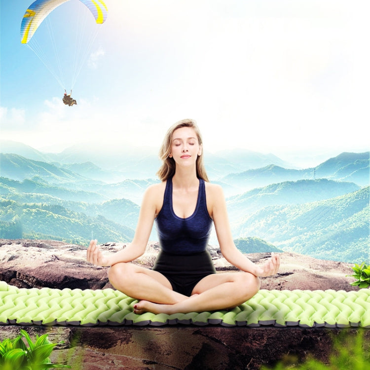 Outdoor Camping Inflatable Cushion Ultra Light TPU Air Mattress, Size: 190x57x5cm, Style: Wave