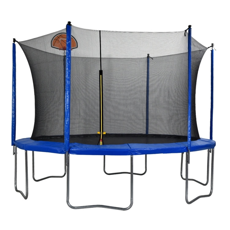 [US Warehouse] Outdoor Recreational Trampoline with Safety Enclosure Net & Backboard Net, Size: 12FT