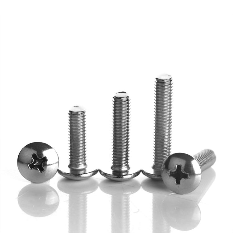 200 PCS 201 Stainless Steel Cross Large Flat Head Screw, M5x14