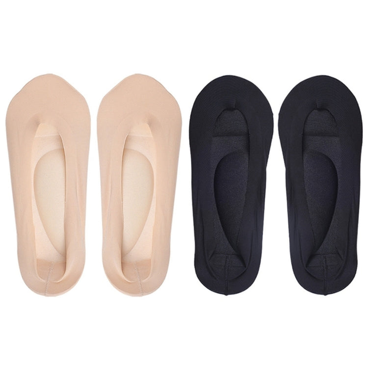 5 PCS Women 3D Arch Invisible Socks Sponge Arch Support Non-slip Massage Boat Socks, Size: 21cm, Color Random Delivery