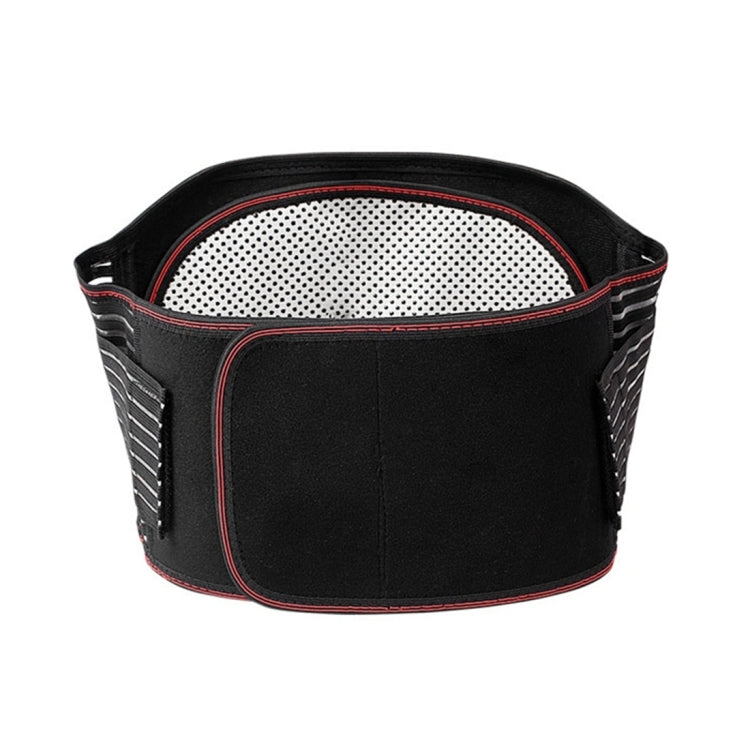 2 PCS 008 Double-sided Self-heating Waist Protector Keep Warm Breathable Lumbar Support (Black)