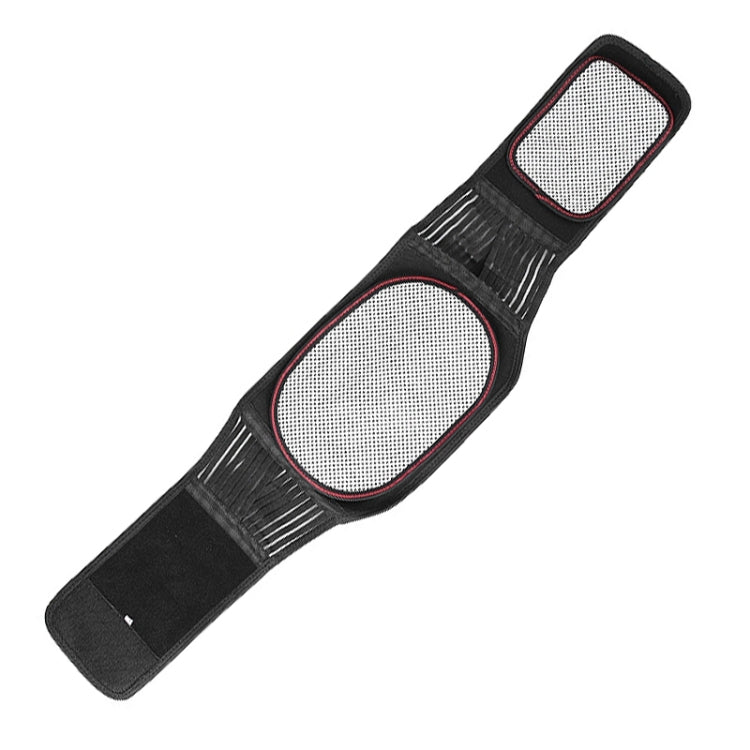 2 PCS 008 Double-sided Self-heating Waist Protector Keep Warm Breathable Lumbar Support (Black)