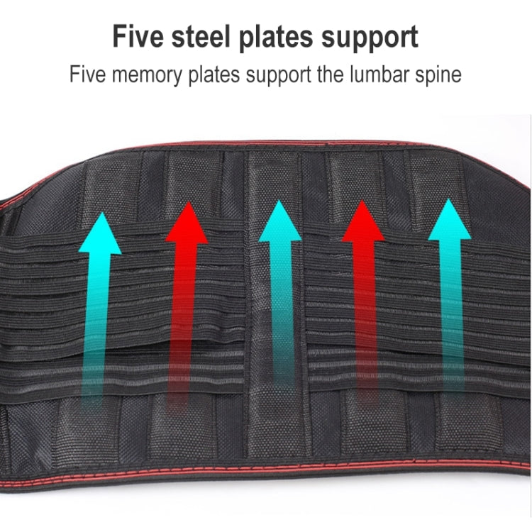 2 PCS 008 Double-sided Self-heating Waist Protector Keep Warm Breathable Lumbar Support (Black)
