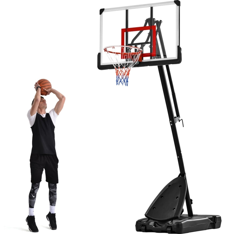 [US Warehouse] 7.5ft-10ft Height Adjustable Basketball Stand with LED Basketball Hoop Lights