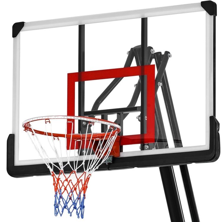 [US Warehouse] 7.5ft-10ft Height Adjustable Basketball Stand with LED Basketball Hoop Lights