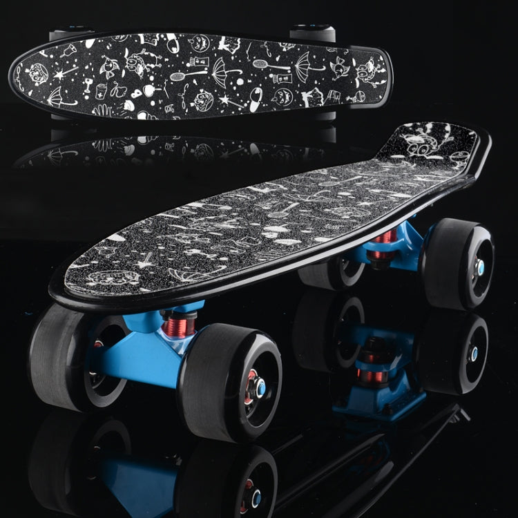 Shining Fish Plate Scooter Single Tilt Four Wheel Skateboard with 72mm Grinding Wheel