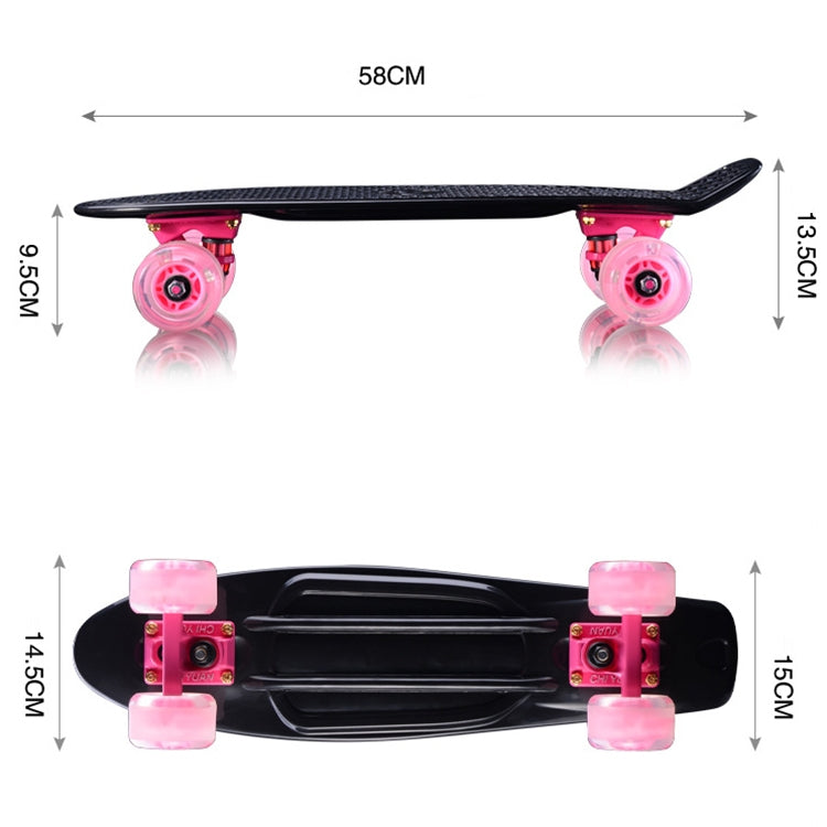 Shining Fish Plate Scooter Single Tilt Four Wheel Skateboard with 72mm Wheel