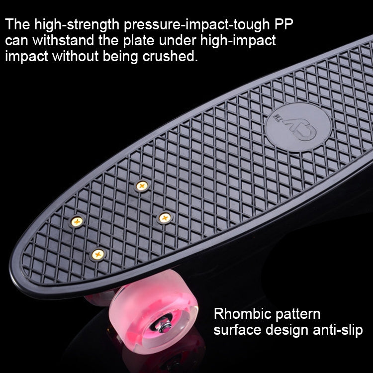 Shining Fish Plate Scooter Single Tilt Four Wheel Skateboard with 72mm Wheel