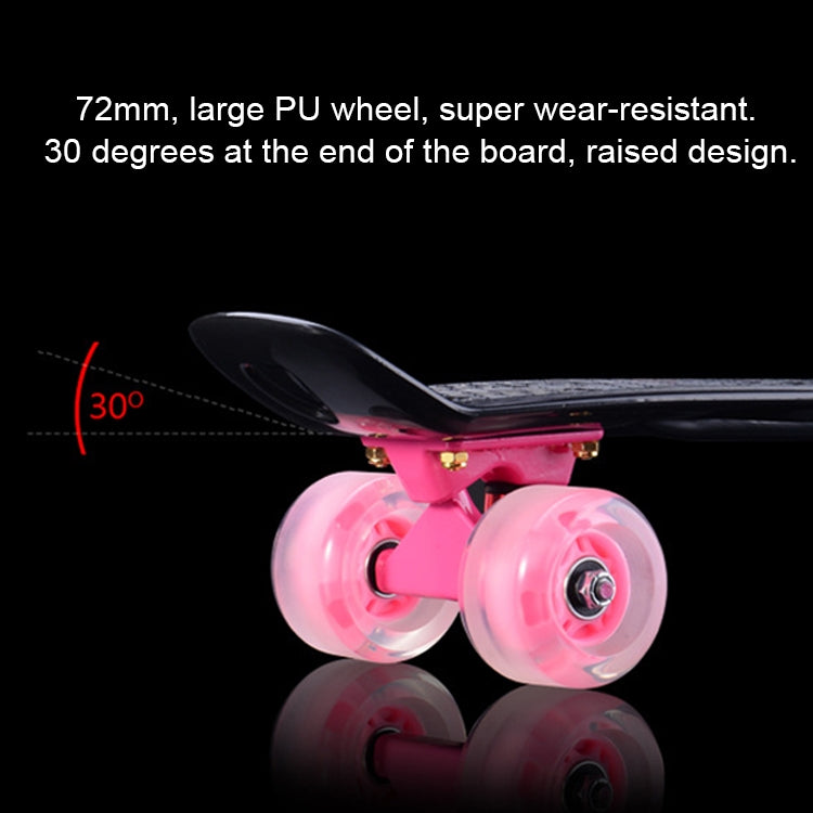 Shining Fish Plate Scooter Single Tilt Four Wheel Skateboard with 72mm Wheel