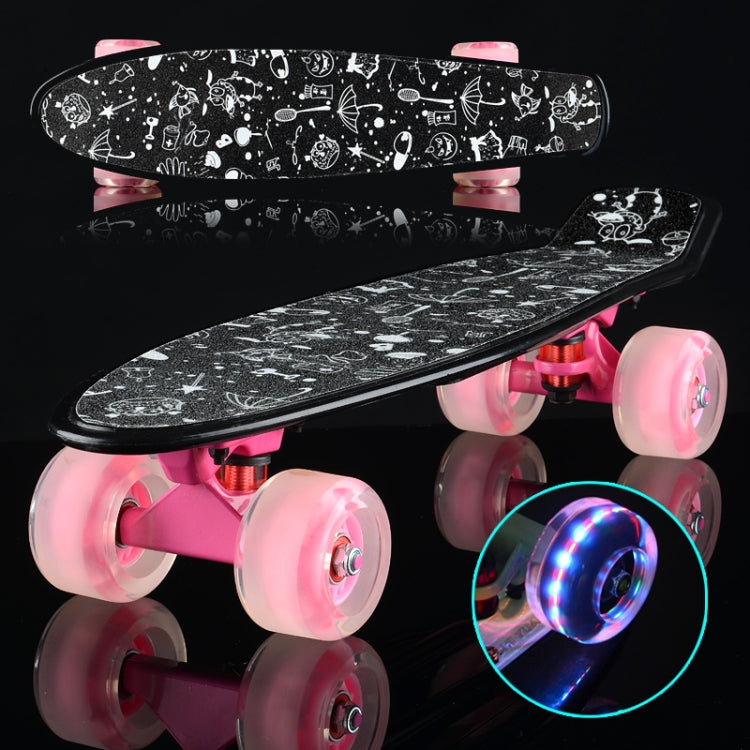 Shining Fish Plate Scooter Single Tilt Four Wheel Skateboard with 72mm Grinding Flash Wheel